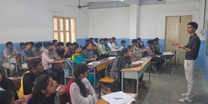 The Department of Information Technology conducted Alumni Interaction Programme  "Senior's Secret Sause" on 21/07/2025 at C43 at KASC campus.  Alumni Guest - Mr. Dharasan,  Associate at Accenture Event Purpose. 