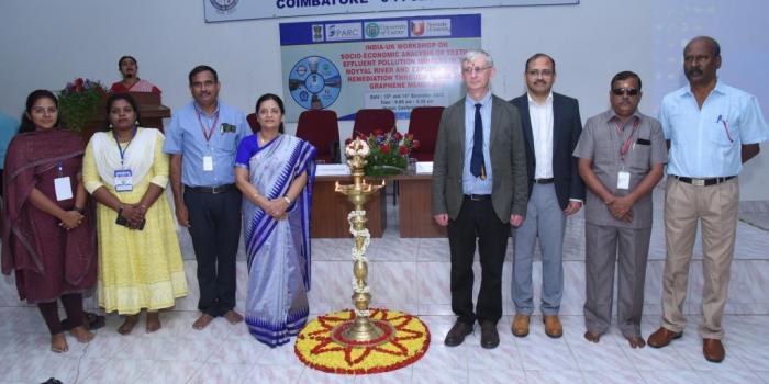 NDIA-UK workshop on " Socio-economic analysis of textile effluent pollution impacts in the noyyal river and exploration of remediation through algae and graphene membrane"