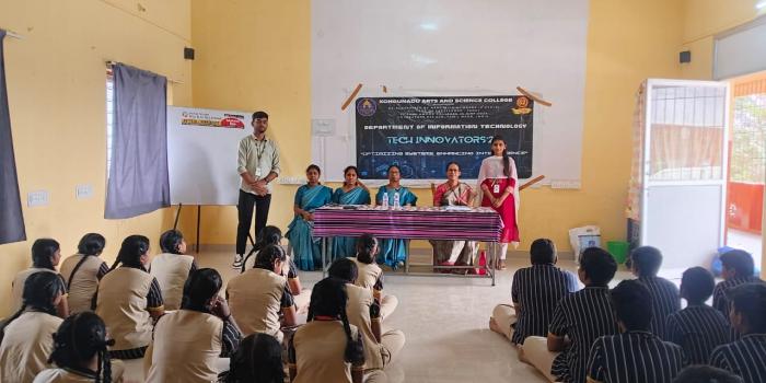  The Department of Information Technology, Kongunadu Arts and Science College (Autonomous), conducted an Extension Activity on “Virtual World, Real Problems:Social Media and Youth” on 28.01.2026 at Annai Violet Matriculation and Higher Secondary School, Coimbatore.