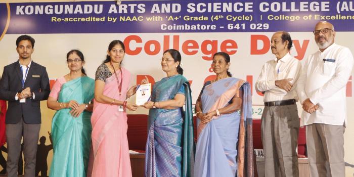Our Faculty member Mrs. S Gomathi received a Meritorious Award for their book publication during the College Day celebration of the academic year 2025–2026, held on 5th March 2026.