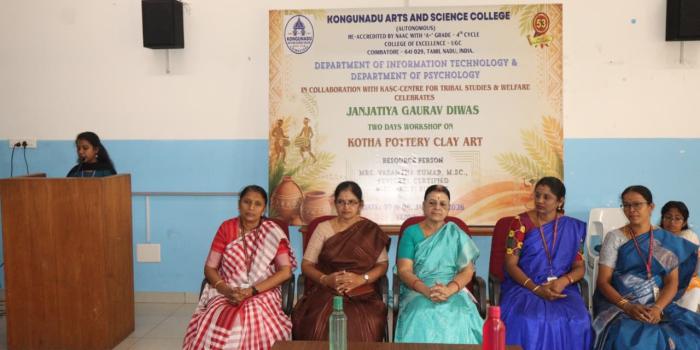  The Department of Information Technology & Psychology , celebrates 2 days’ Workshop on “KOTHA POTTERY CLAY ART” on 7 an 8 January 2026 at in G5 Hall, KASC Campus.