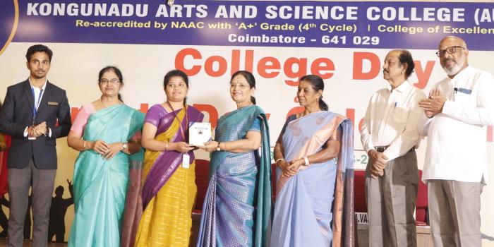 Our Faculty member Ms. S Sharu received a Meritorious Award for their book publication during the College Day celebration of the academic year 2025–2026, held on 5th March 2026.