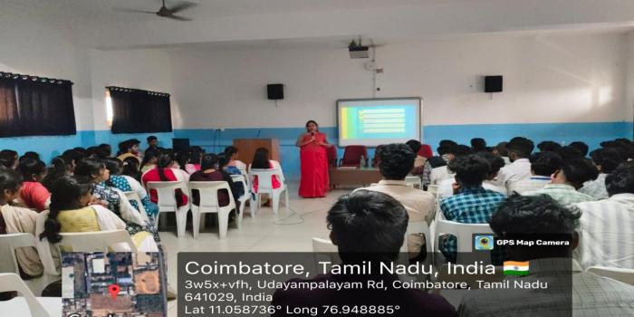 The Department of Information Technology conducted Awareness Career Guidance  Program on “Climbing the Tech Ladder : Aspiration to Achievement” held on 16/12/2025 at  G5 at KASC campus.  Chief Guest - Mrs.Reshma Mohamed, Project Manager, Wipro Technologies-Coimbatore.