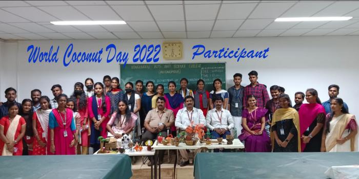 PG & RESEARCH DEPARTMENT OF BIOTECHNOLOGY organized  “WORLD’S COCONUT DAY  -2022” 