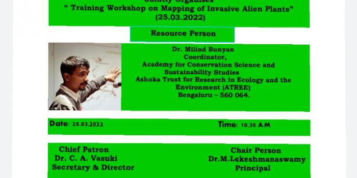 Training workshop on Mapping of Invasive Alien Plants"