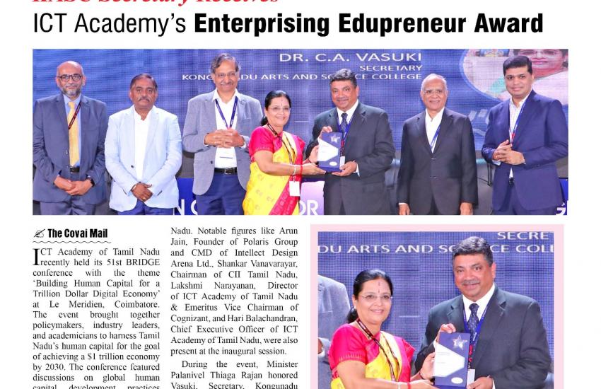 ICT Academy Enterprising Edupreneur Award 2023 